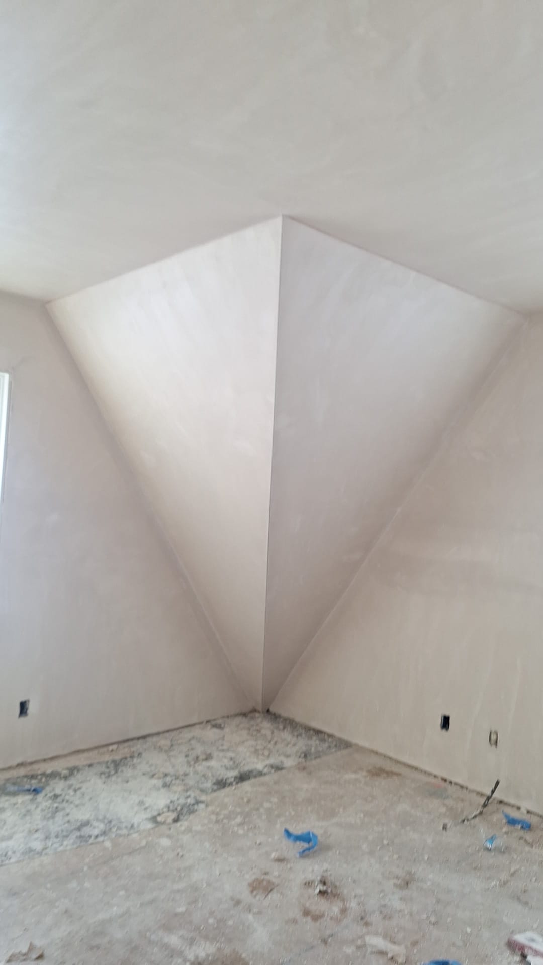 Blueboard drywall panel close-up showing seam detail